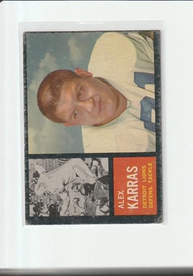 1962 TOPPS FOOTBALL ALEX KARRAS #58 LIONS VG - Image 1 of 2