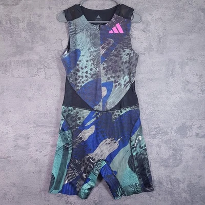 Traje de correr ADIDAS Pro Elite sin mangas para hombre GRANDE negro azul rosa HN8038 Foto 1 de 4
