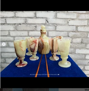 Ein elegantes, handgefertigtes Deko Set aus natürlichem Onyx Stein.  • Material - Bild 1 von 20