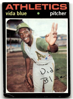 1971 Topps #544 Vida Blue Oakland Athletics ¡Conjunto como nuevo descanso! Foto 1 de 2