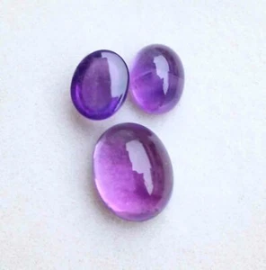 11.00 Cts 100% Natural Oval Cut Cabochon African Purple Amethyst Loose Gemstone - Picture 1 of 2
