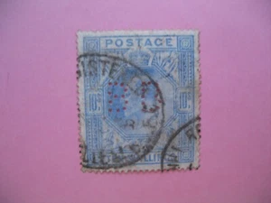 Perforé Perfin Lochung Great Britain N° 120 côte 400€ BD Grande Bretagne - Picture 1 of 3