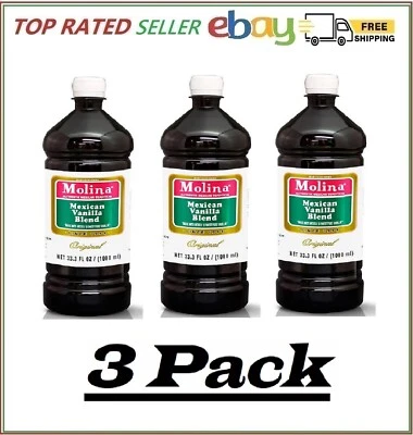Paquete de 3 - Mezcla de vainilla mexicana Molina (33,3 oz.) ✔ Foto 1 de 4