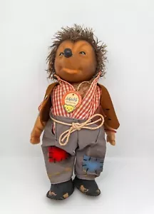 Steiff Vintage Hedgehog Mecki (The Father) Doll w/Tag 1960s 10 1/2" Tall Version - Picture 1 of 10