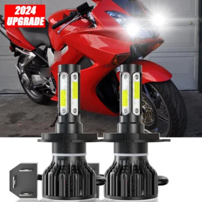Par de faros blancos para moto Honda VFR800A Interceptor ABS 2002-2009 NUEVO Foto 1 de 4