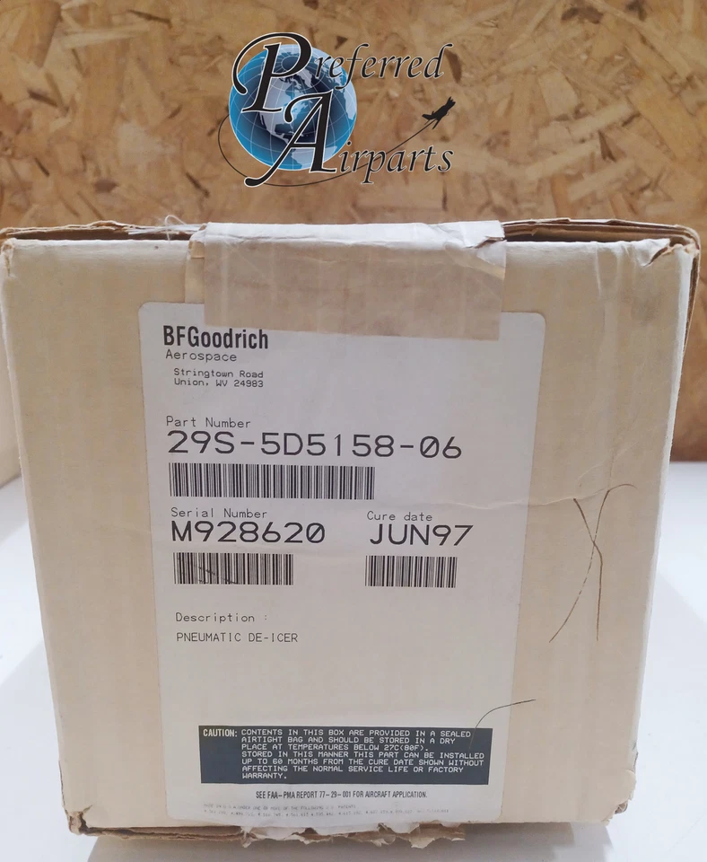 Nuevo descongelador fueraborda BF Goodrich Embraer ala derecha p/n 29S-5D5158-06 Foto 1 de 1