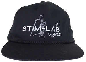 Vintage NOS Stim-Lab Inc. Testing Duncan Oklahoma Cap Leather Strap Trucker Hat - Picture 1 of 6