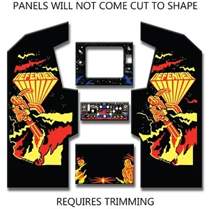 Defender Arcade Side Art - 9 Botones CPO - Bisel - Kit de Calcomanías de Repuesto Frontal - Imagen 1 de 1
