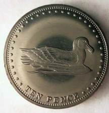 2009 TRISTAN DU CUNHA 10 CENTS - AU - PROOF - Very Rare Coin - Lot #J3