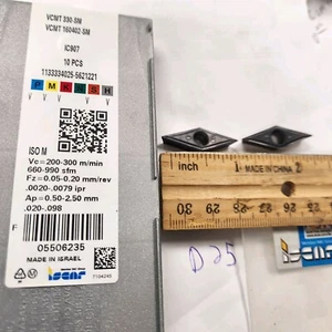 ISCAR VCMT330- SM IC907 Inserti in carburo, 2 pezzi raggio 0,008" - Foto 1 di 6