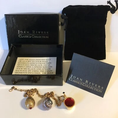 Набор амулетов Joan Rivers Red Cup & 2 Egg с удлинителями - с коробкой, мешочком, папео - Изображение 1 из 4