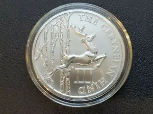 12 LABORS OF HERCULES SERIES - 1 OZ SILVER ROUND CERYNEIAN HIND IN CAPSULE - Picture 1 of 4