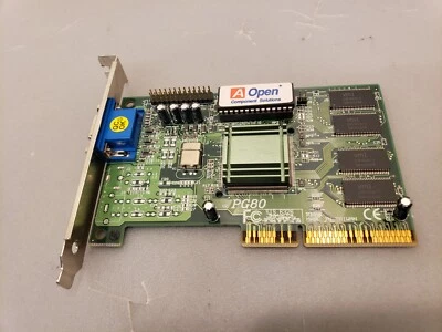 Vintage AOpen PG80 SiS 6326 8MB AGP Video Graphics Card *Tested - Image 1 of 3