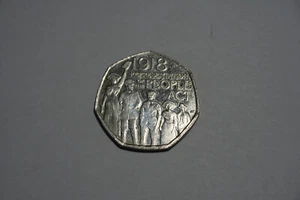Commemorative 50 Pence Piece Representation of the People Act 1918 - Picture 1 of 3