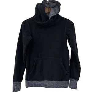 Lululemon Athletica Runaway Fleece Women’s Hoodie Pullover Black Gray Sz 2 - Picture 1 of 7