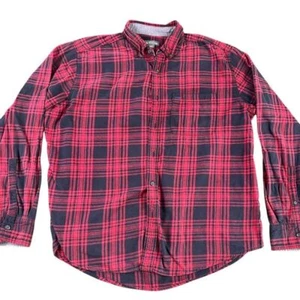 Camisa Eddie Bauer Roja Negra Búfalo A Cuadros Abotonada Informal Algodón XL - Imagen 1 de 4