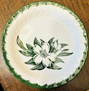 Piatto pane/dessert Royal China Woodbury verde dogwood 6,5" vortice floreale vintage - Foto 1 di 3