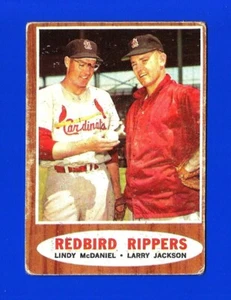 1962 Topps SET BREAK #306 McDANIEL/JACKSON REDBIRD RIPPERS VG+ (SB1) - Picture 1 of 2