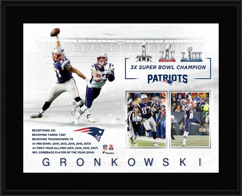 Rob Gronkowski New England Patriots 10.5" x 13" Retirement Plaque Cover
