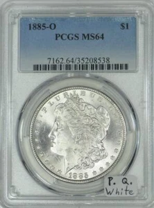 1885-O Morgan Dollar PCGS MS-64; Premium Quality, White - Picture 1 of 4