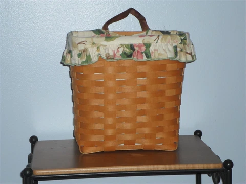 Longaberger Tall Key Mail Basket with Liner EUC 1995 Cover