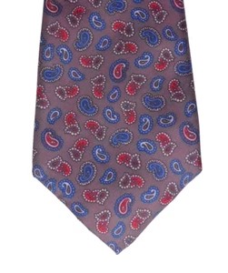 Image by Tootal Paisley tie British made grey red and blue imperfect - Picture 1 of 4