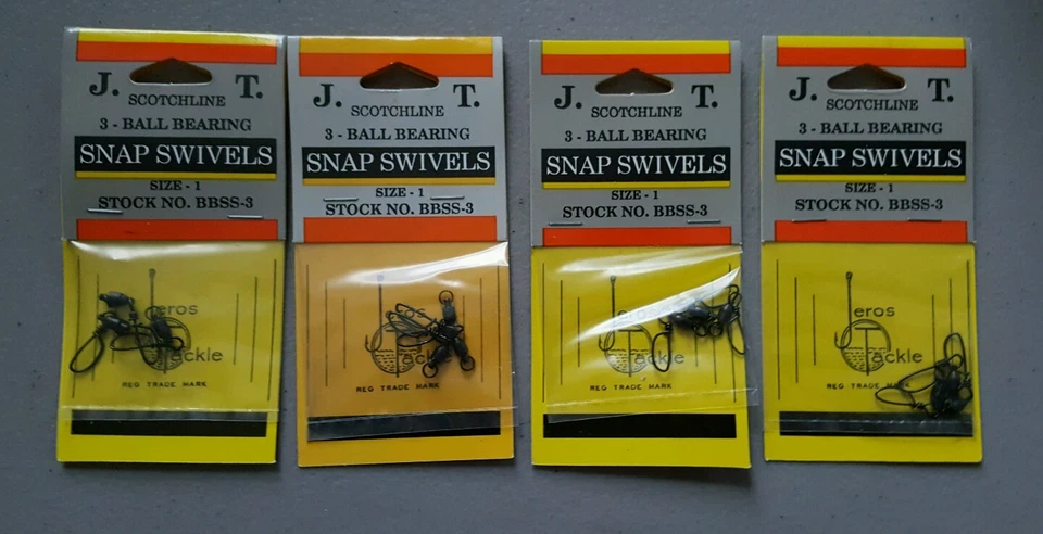 Ball Bearing Snap Swivels size 1, 4 packs, 3 in each pack, total 12 swivels. - Image 1 of 1