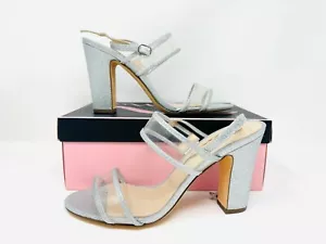 Nina Sheila - Argento e Trasparente - Tacchi a Blocco Taglia 7,5. Matrimonio occasione speciale - Foto 1 di 6
