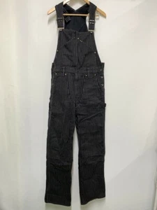 Iron Heart LOT.819 12OZ Black Wabash Double Knee Overalls Size: W34 Black/White - Picture 1 of 12