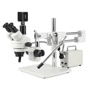 AmScope 7X-45X Trinocular Estéreo LED Microscopio Retroiluminado 8MP HDMI/WiFi/LAN Cámara - Imagen 1 de 16