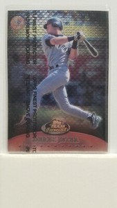 1999 Topps Team Finest Red/Purple #TF16 Derek Jeter w/ Coating