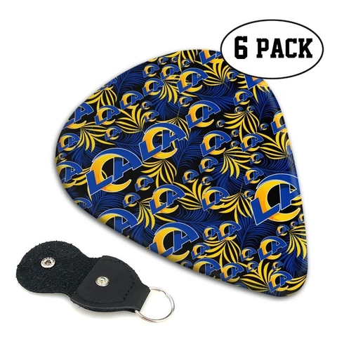 6pcs Los Angeles Rams Guitar Pick Guitar Accessories Printed Pick,fans Gift Cover