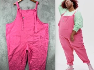 Neu mit Etikett Lucy & Yak Atlas Bio-Latzhose Overall rosa Blase Größe 2XL Damen Baumwolle - Bild 1 von 16