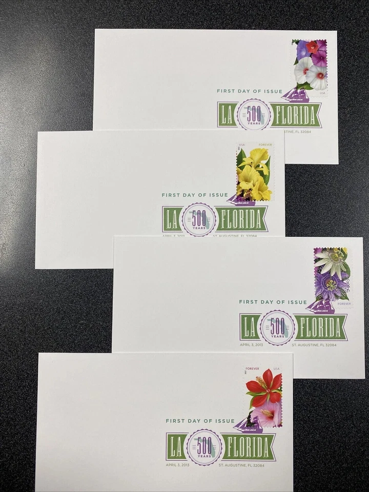 Estampillas FDC 4750-53 La Florida Forever 2013 - 4 cubiertas envío combinado Foto 1 de 1