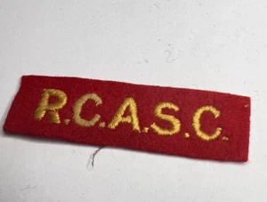 Vintage Royal Canadian Army Service Corps Cloth Shoulder Badge patch 75x20 mm - Picture 1 of 2