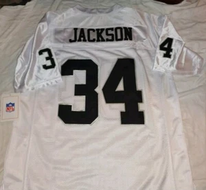 Bo Jackson 46 Large White Los Angeles Raiders NFL Football Jersey New - Picture 1 of 2