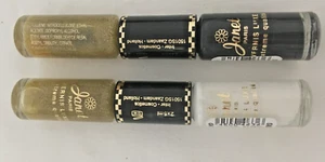 Nagellack  2x Janet Super -  Shine Inter-Cosmetics, weiß und Glitzergold  2x5ml - Bild 1 von 3