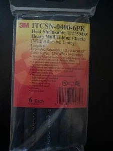 3M ITCSN-0400-6PK WÄRMESCHRUMPFBAR 6 ZOLL LÄNGE 6 STÜCK PRO PACKUNG - Bild 1 von 3
