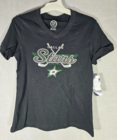 NHL Dallas STARS Ice Hockey TShirt Genuine YOUTH LARGE 10/12 XL 14/16 Black  NWT Cover