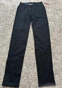 NWT Izod Juniors Size 3 (Measure 26X31) Black Skinny Stretch School Uniform Pant - Picture 1 of 7