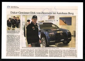 Dirk von Zitzewitz Original Signiert Rallye Dakar Sieger 2009 ## G 27265 - Bild 1 von 2