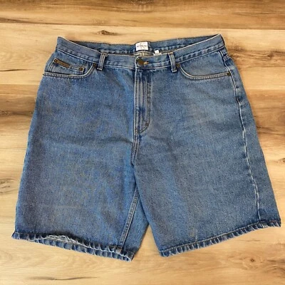 Vintage Calvin Klein Jean Shorts Mens 38 Jorts Light Blue Denim 9" Y2K - Image 1 of 4
