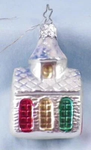 Church Christmas Ornament West Germany Figural Ball Small Vintage #786 - Picture 1 of 6