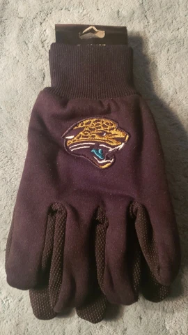 Jacksonville Jaguars Gloves Sports Logo Utility Work Gloves NEW black Palm Cover