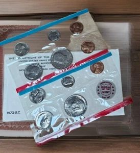 Old Duffy’s 1972 PDS United States Mint 11 Coin Set Orig Gov Pack 9.99 Free Ship - Picture 1 of 6