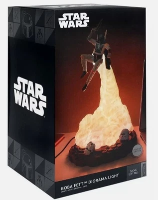 Paladone Star Wars Boba Fett Diorama LED Leuchte Lampe ca. 32cm hoch USB NEU OVP