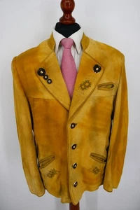 Chaqueta de cuero Solo die Tracht Trachten talla 52 100% cuero plano muy buen estado - Imagen 1 de 10