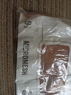 Vintage St Michael Micromesh Seamfree Nylon Stockings 1950s - 9.5 tropic - Image 1 of 4