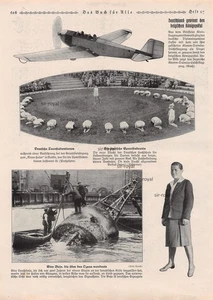 Turnerinnen Grundstein Anna-Heim Berlin - Klemm-Daimler Flugzeug - 1927 ~21x30cm - Bild 1 von 1