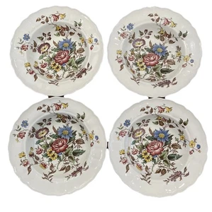 Juego de platos de sopa Royal Petal Marlborough Celia lote de flores 4 vintage Grindley - Imagen 1 de 6
